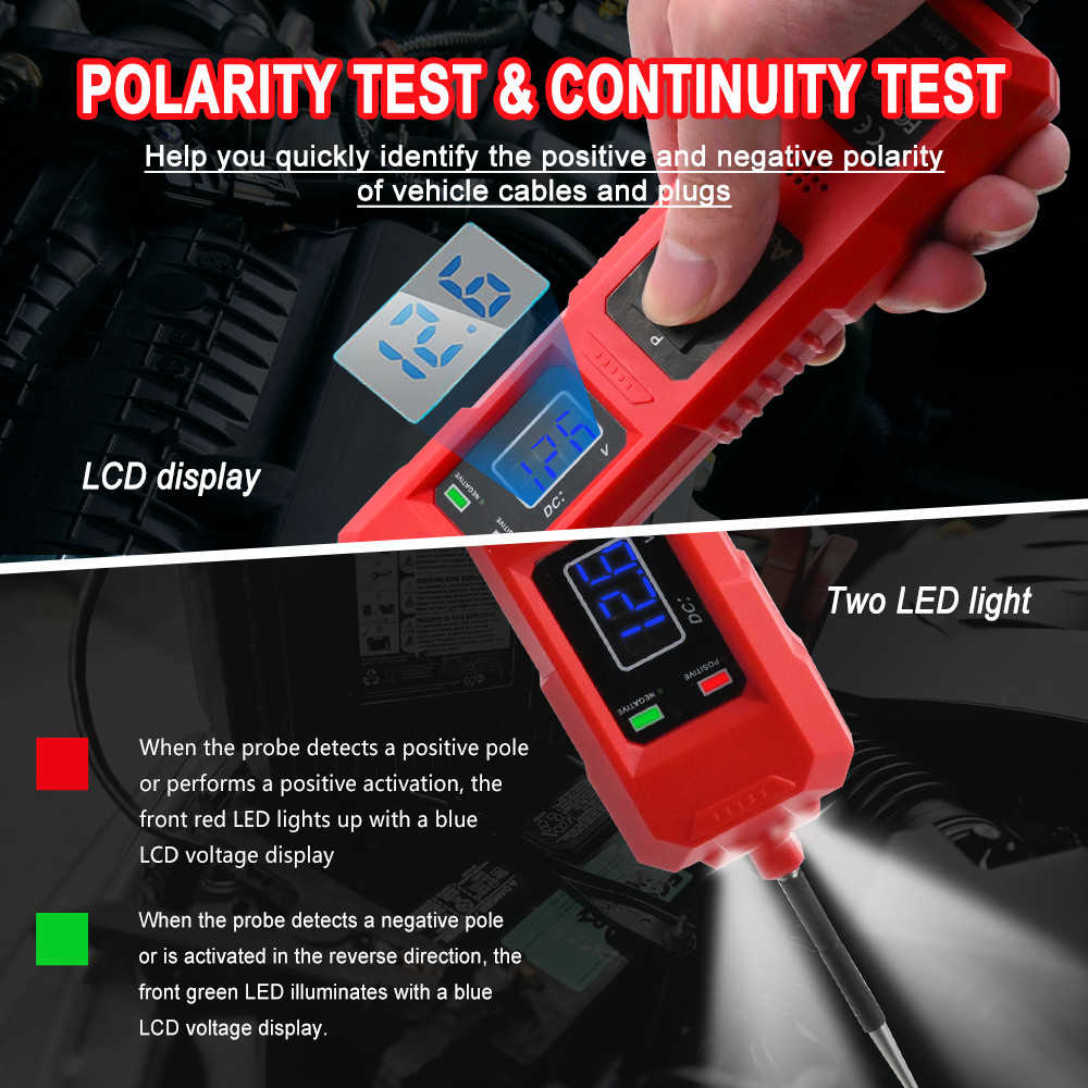 6-48V Automotive Digital Power Probe Circuit Electrical Tester Device System
