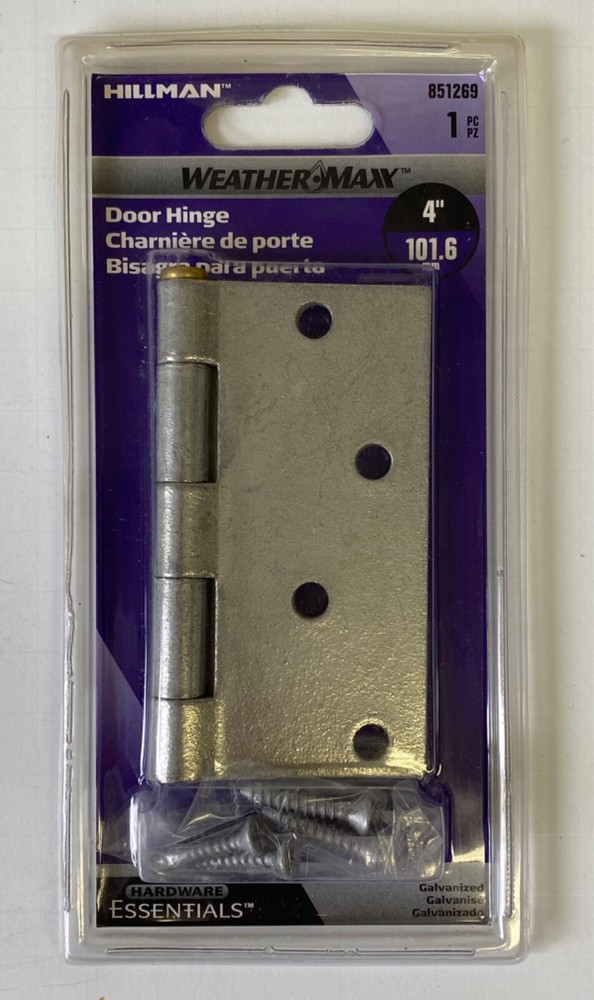 Hillman 851269 WeatherMax Door Hinge, Galvanized, 4" Hardware Essentials