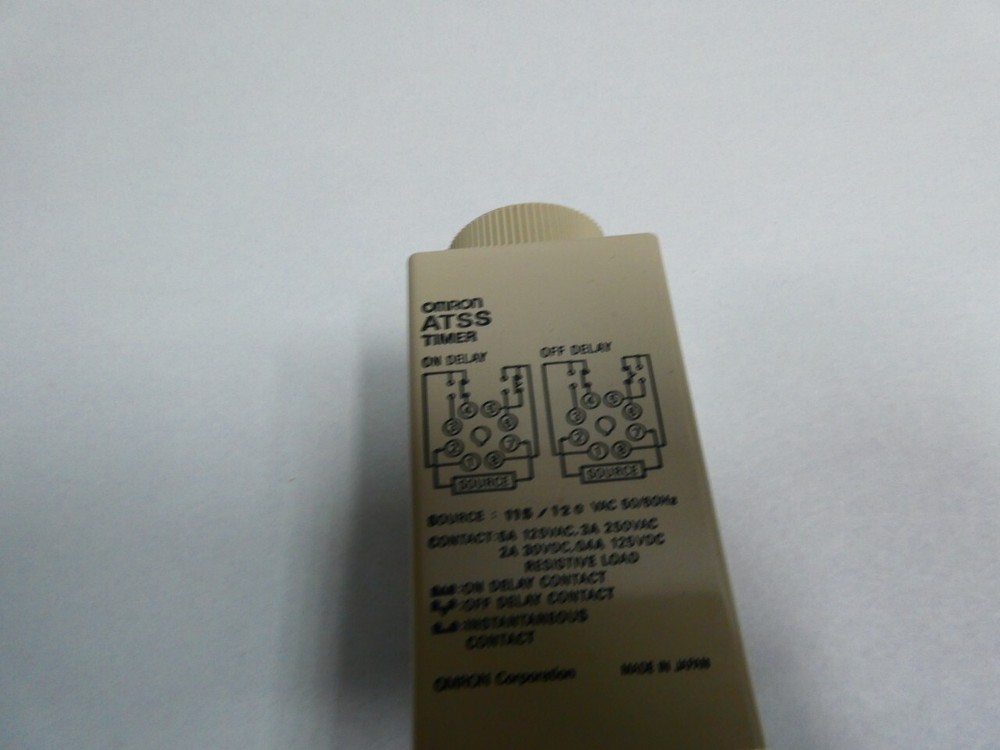 Omron ATSS Time Delay Relay 0-10sec 120v-ac
