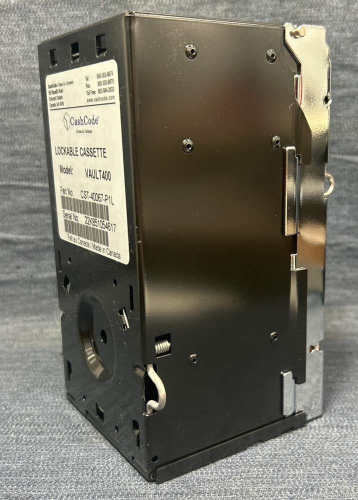 CASH CODE LOCKABLE CASSETTE MODEL VAULT400 PART NO CST-40067-P1L