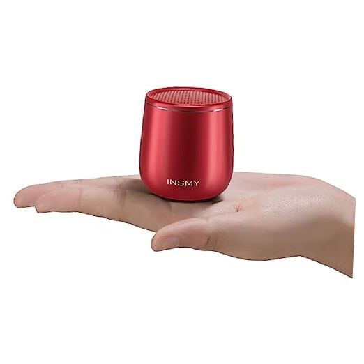 Small Bluetooth Speaker, Waterproof Mini Portable Wireless Speaker, 1-Red