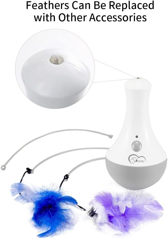 Cat Feather Toy Pet Entertainment Automatic Toy Interactive Play Pet Toys Gift