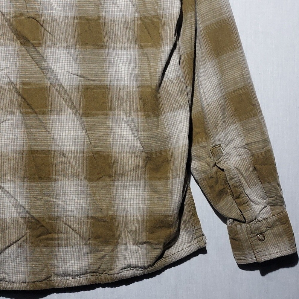 Mountain Hardwear Reversible Snap Button Plaid 100% Cotton Mens Shirt Medium