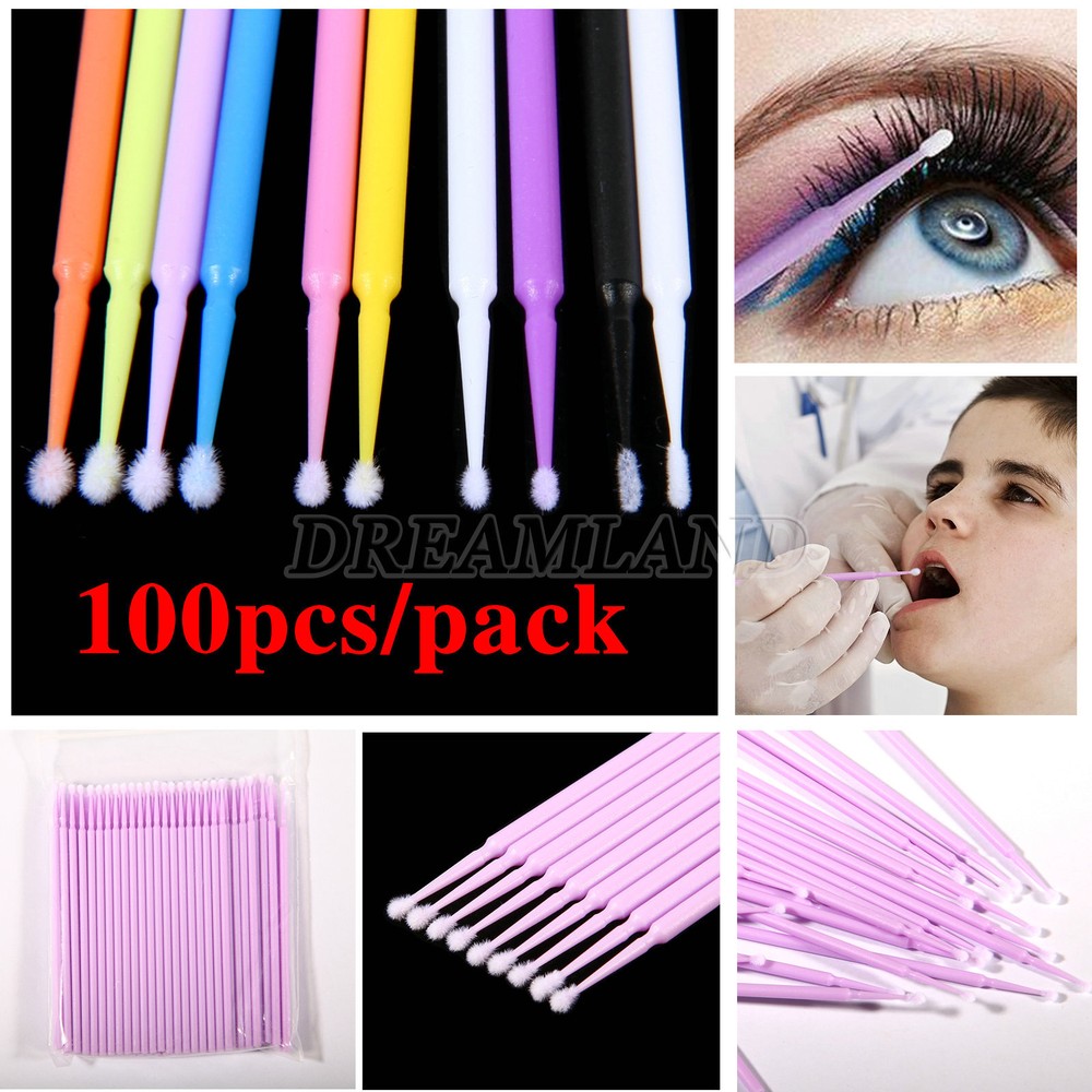 100 Microbrush Micro Brush Applicator Tips (Regular, Fine, Super Fine)