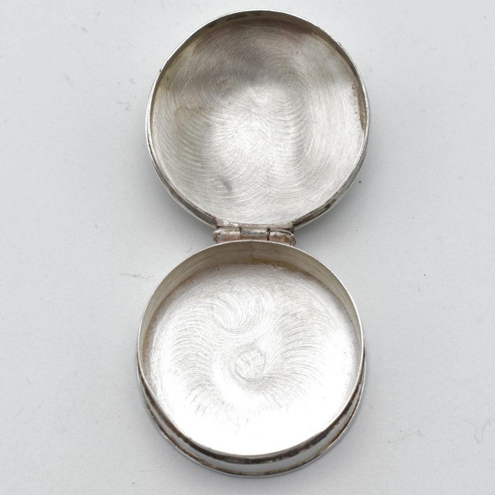 Vintage Solid Silver Pill Box Snuff Box 1991