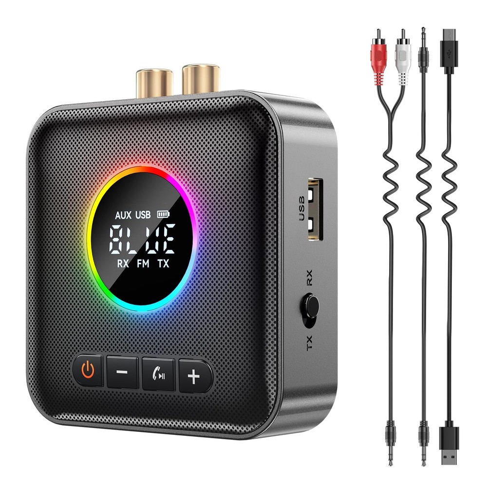 Bluetooth 6.0 Transmitter Receiver for TV,3 in 1 Bluetooth Adapter HiFi Audio...