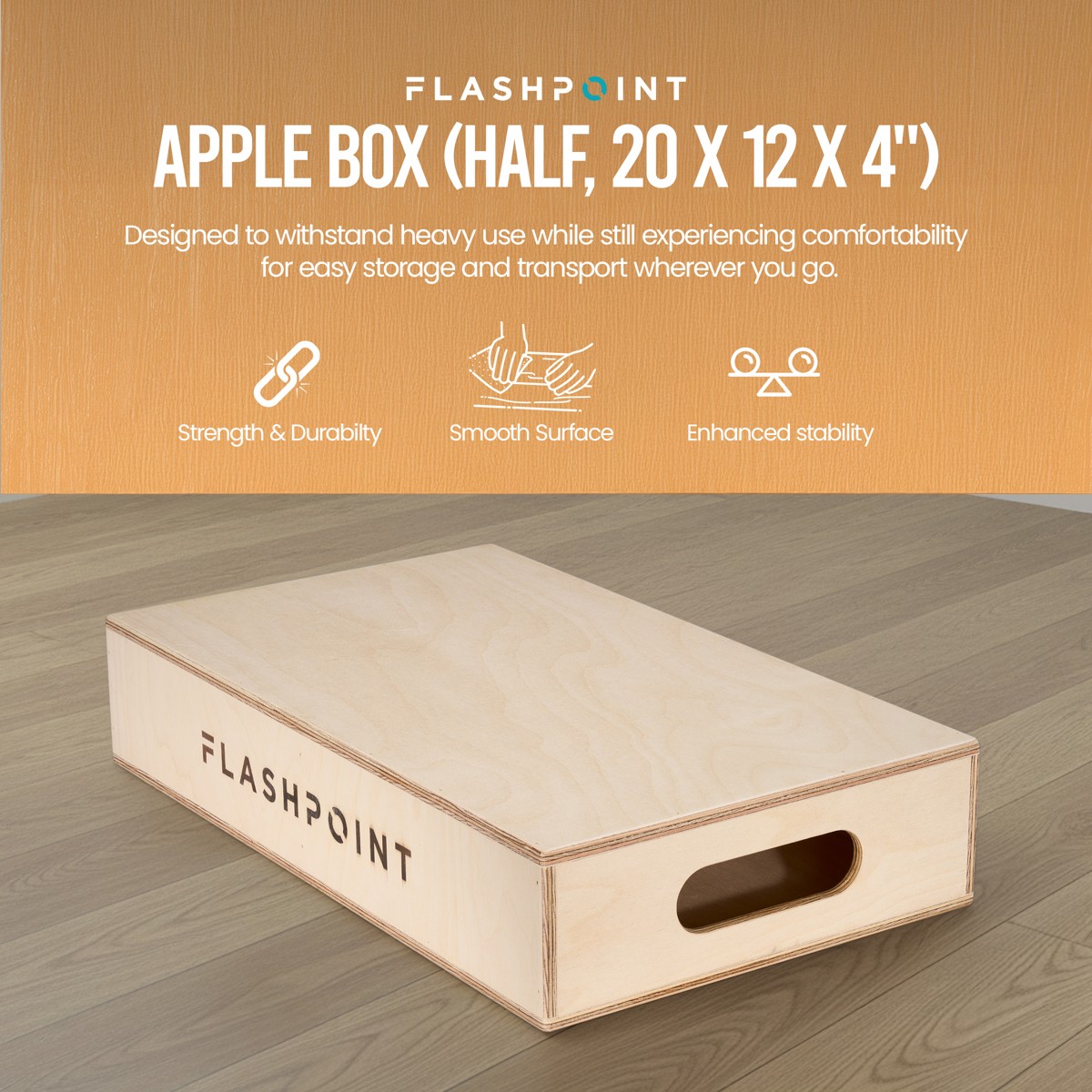 Flashpoint Apple Box (Half, 20 x 12 x 4")