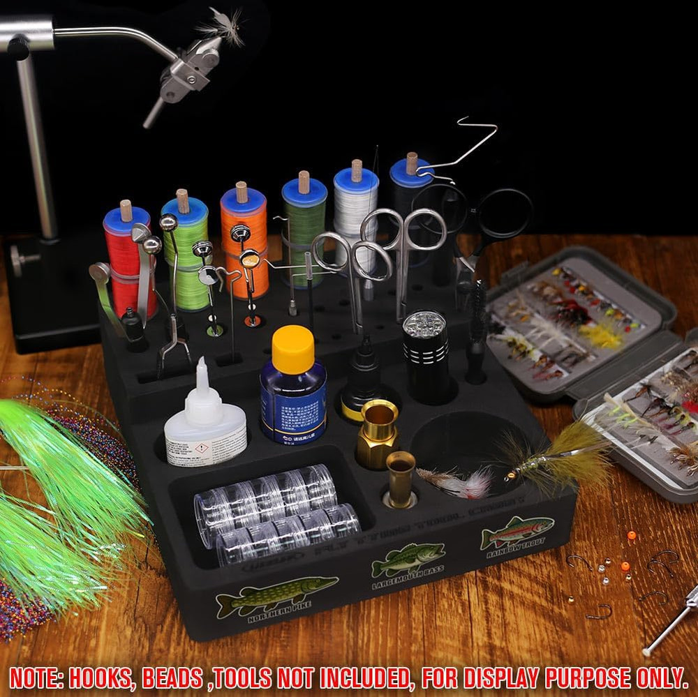 Fly Tying Tool Caddy Organizer-Essential Fly Tying Stations Fishing Tool Thread