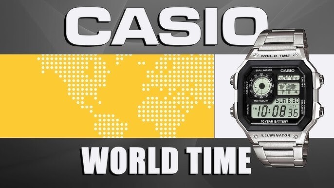 Casio AE1200WHD-1AV, Digital Watch, Chronograph, Alarm, World Time,10 Yr Battery