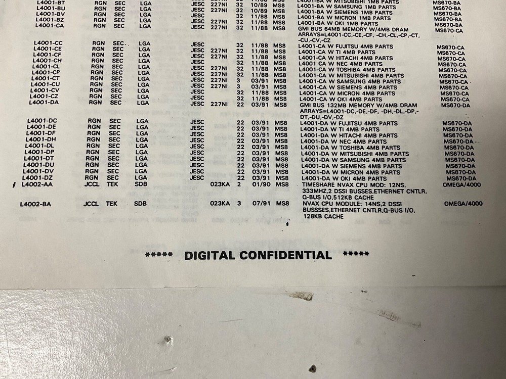 DEC Digital Equipment Corp L4002-BA VAX 4000 CPU module