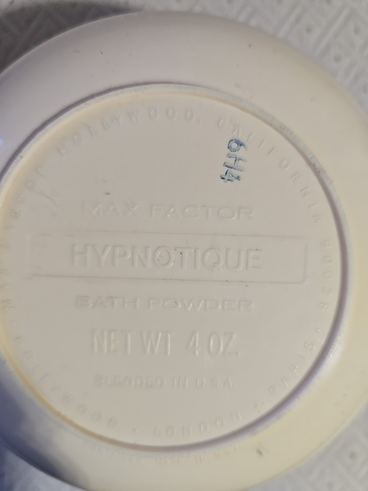 Vintage Max Factor Hypnotique 4oz Powder Container Empty