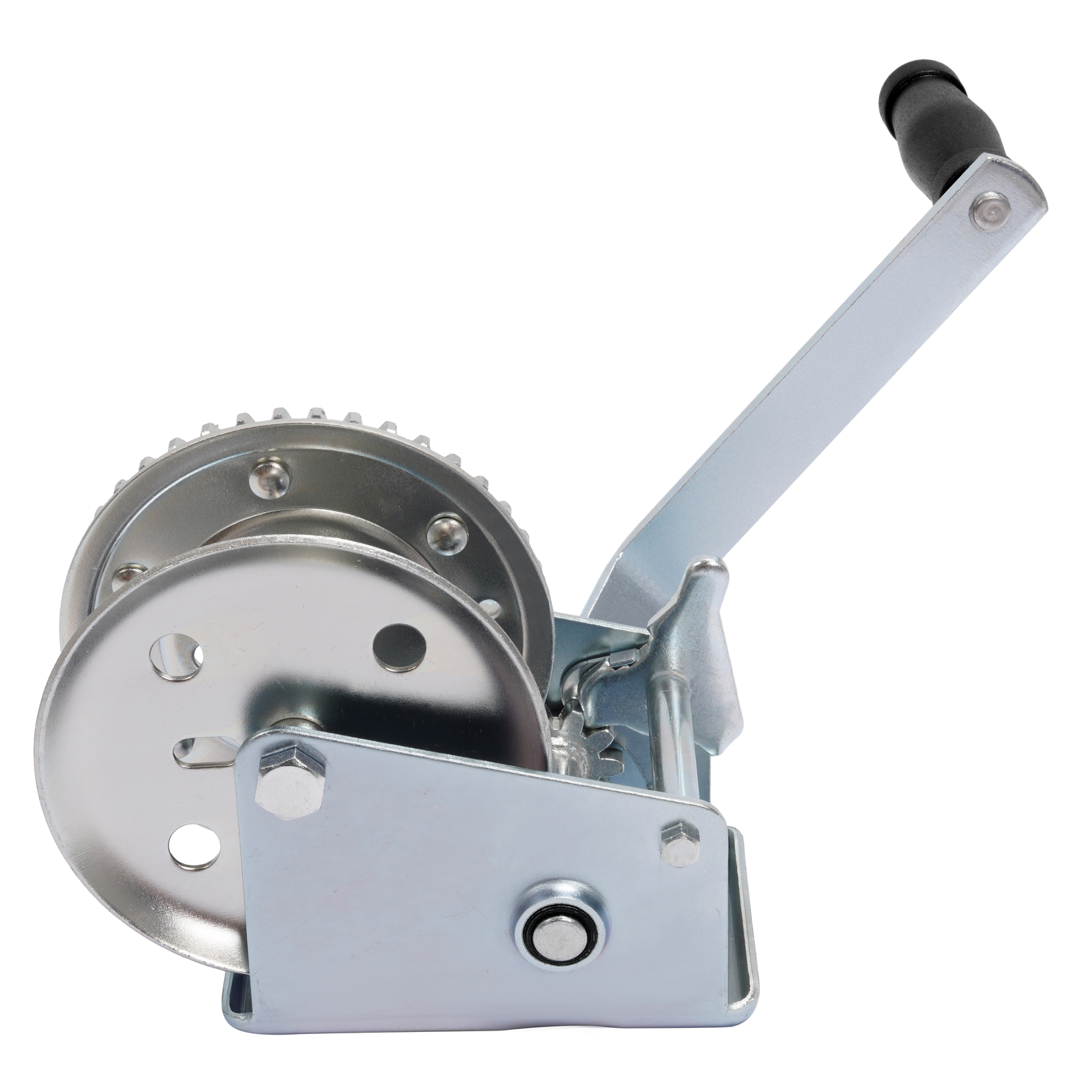 1400LB Steel Horizontal Pulling Hand Winch w/Ratchet Galvanized For Boat Trailer