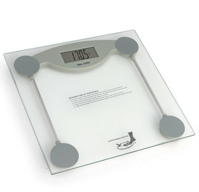 HealthSmart Tempered Glass Electronic Bathroom Scale
