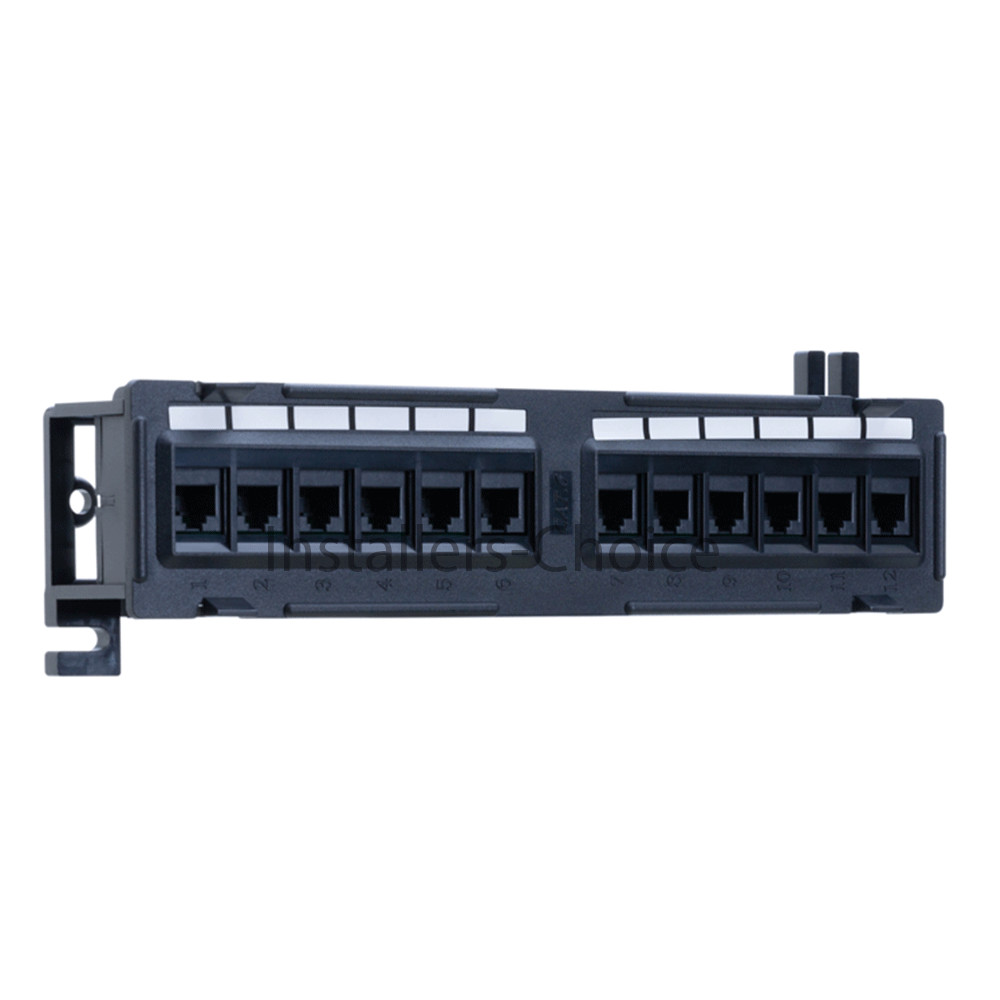 12 port Cat6 UTP LAN wall mount patch panel bracket RJ45 110 Network
