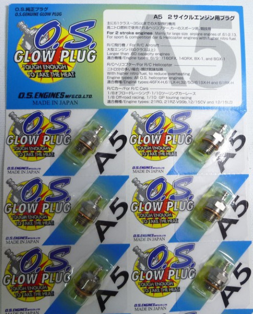 O.S. Glow Plug A5 NO.10 (6pcs)