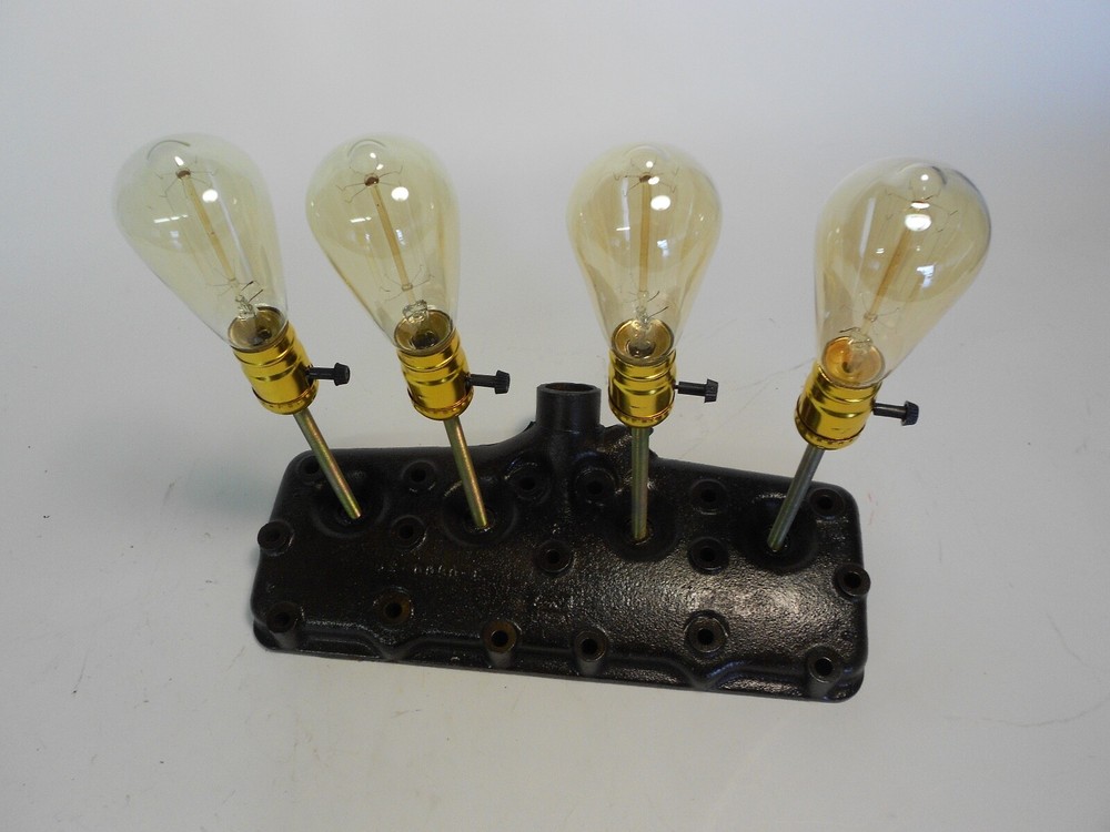 Rustic "Ford Flathead" Overhead Beam Dining Lamp