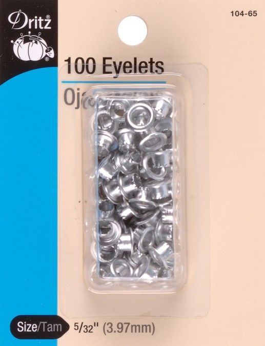 Dritz 104-65  Eyelets 5/32" 100/Pkg-Nickel