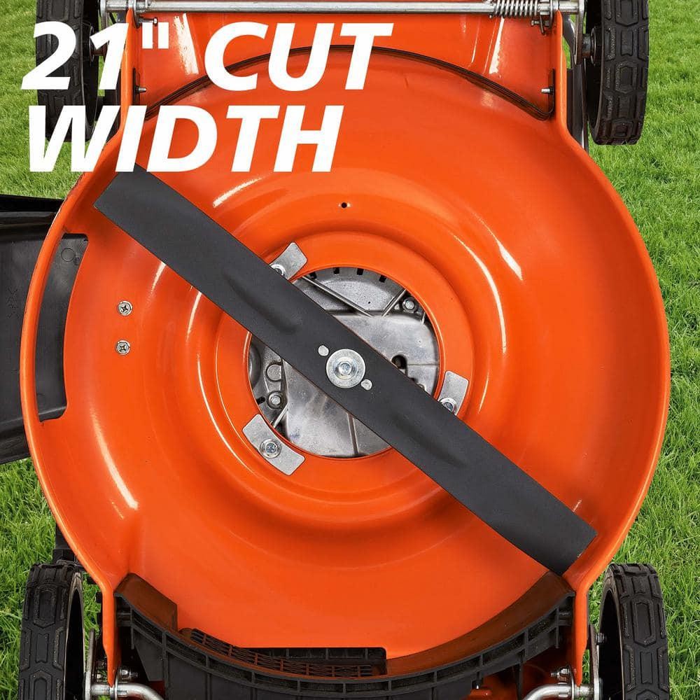 21 In. 170Cc 3-In-1 Gas Walk behind Push Lawn Mower with High Rear Wheels