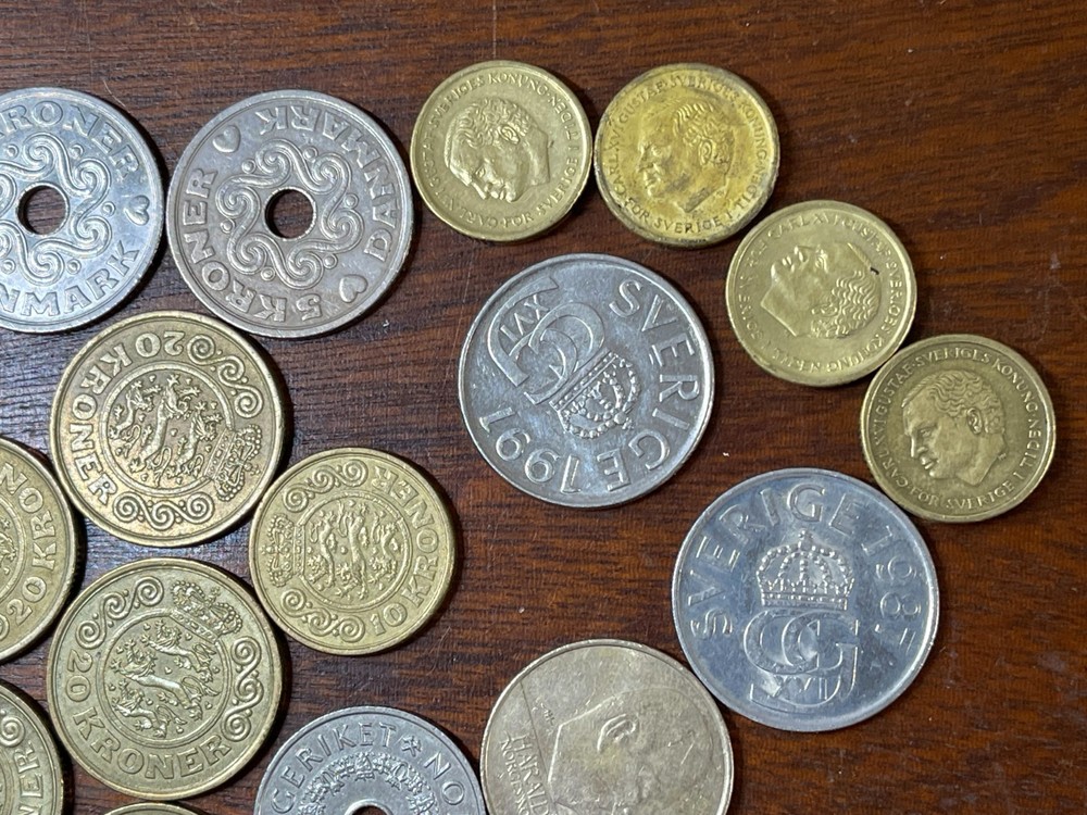 Assorted Denmark Sweden and Norway Exchangeable coins Lot High Value