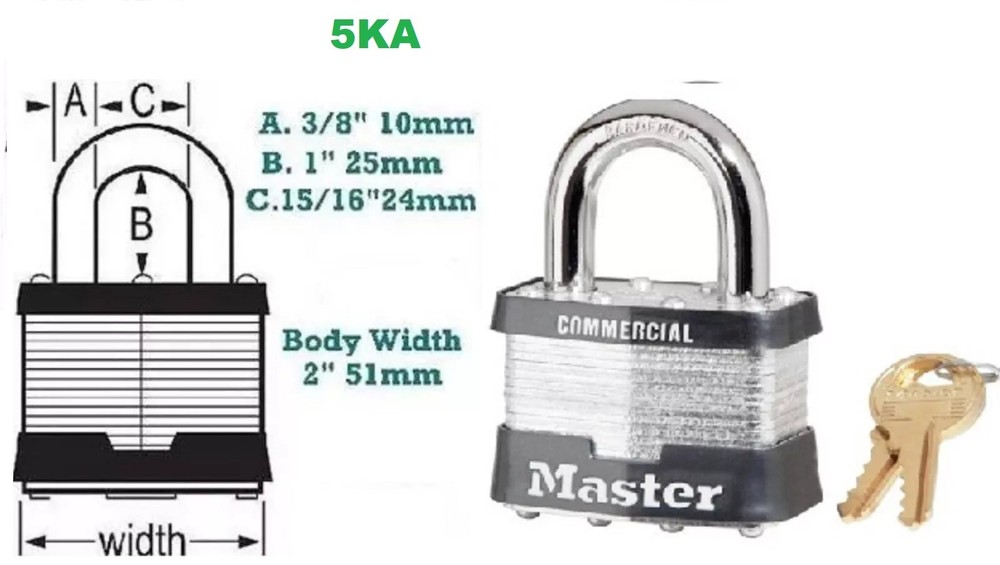 new Master Lock 5KA A136 quantity of 1 keyed alike
