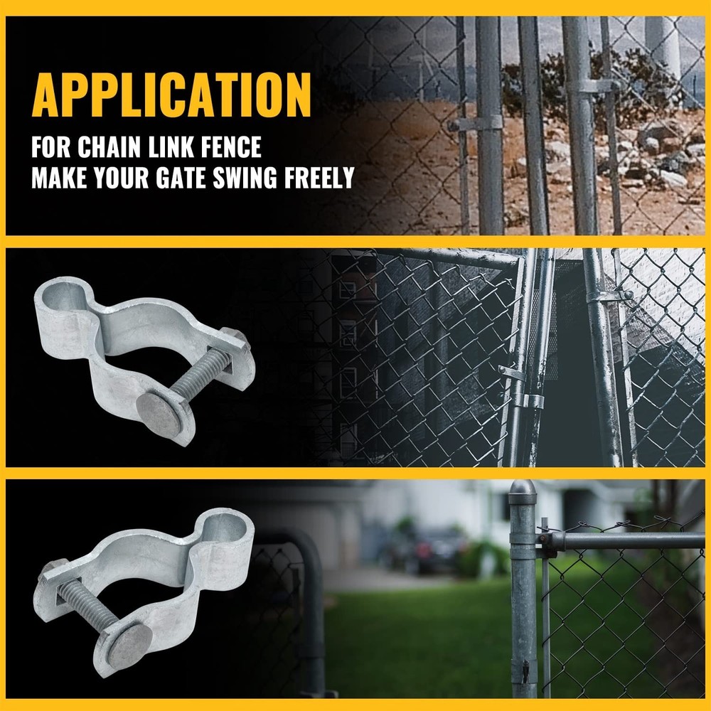 VIVIDA 1-3/8" Chain Link Female Gate Hinge, Galvanized Gate Post Hinge, for 1...