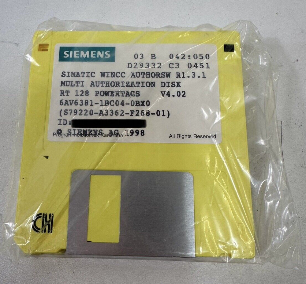 Siemens WinCC | 6VA6381-1BC04-0BX0 Simatic Software | RT 128 V4.02