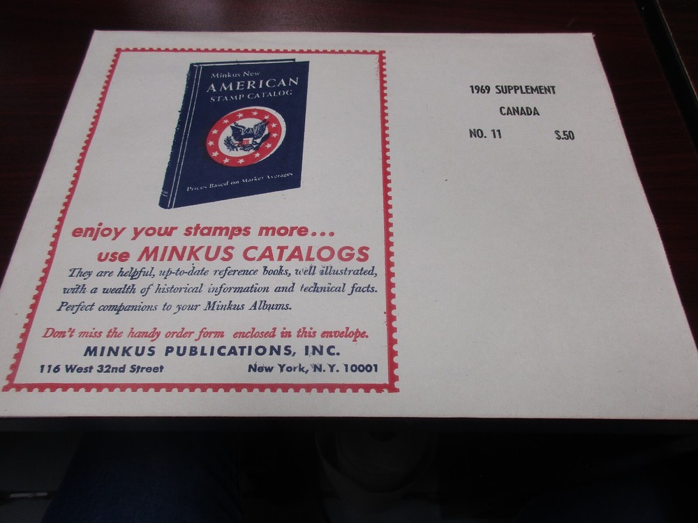 "MINKUS"  1969  SUPPLEMENT CANADA  W/FREE SHP.