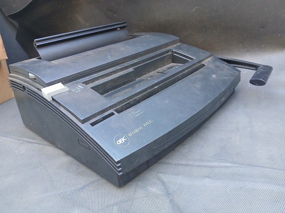 UNTESTED GBC Wirebind W400 Book Binding Machine with Binding Spirals AS IS