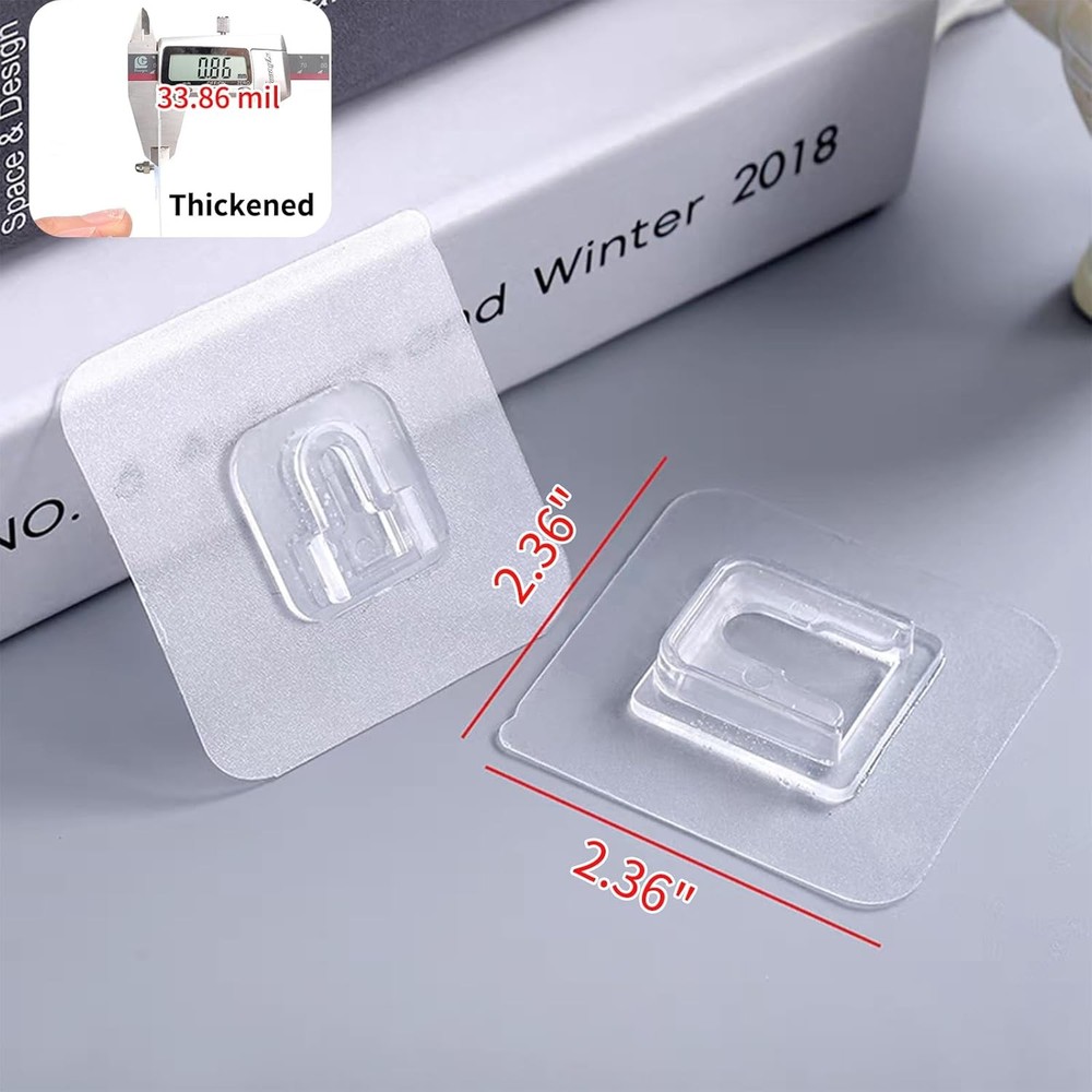 Double Sided Adhesive Wall Hooks,20 Pack Self Hooks,Suitable Clear