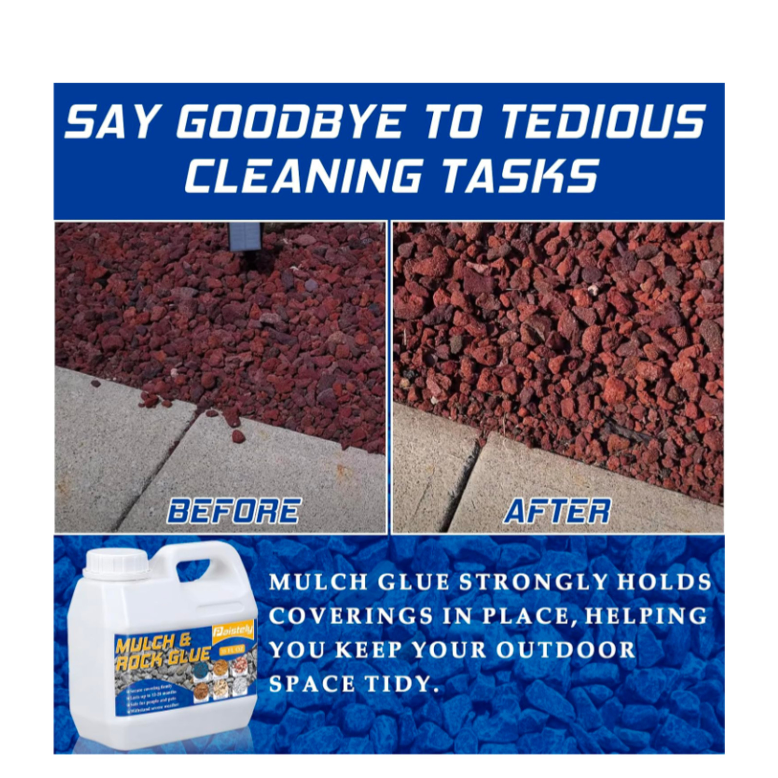 Mulch and Rock Clear Glue for Landscaping