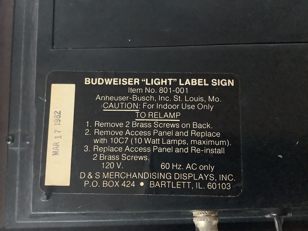 Budweiser Light Clock With Two Sconces