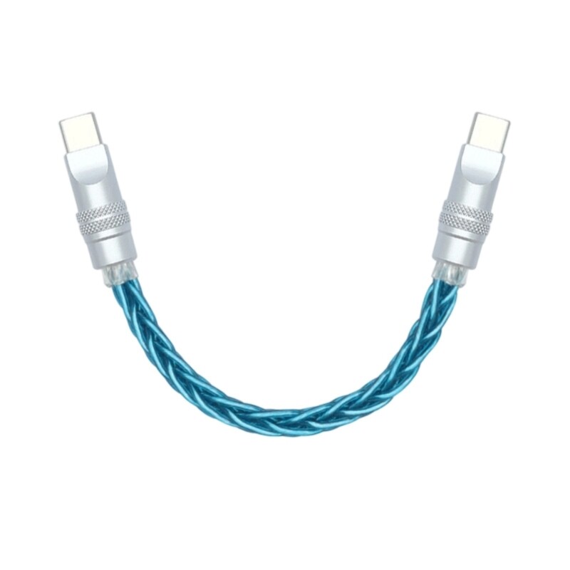 Type C to Type C Braided Cable Eight Cored Monocrystalline Copper LIne Fast