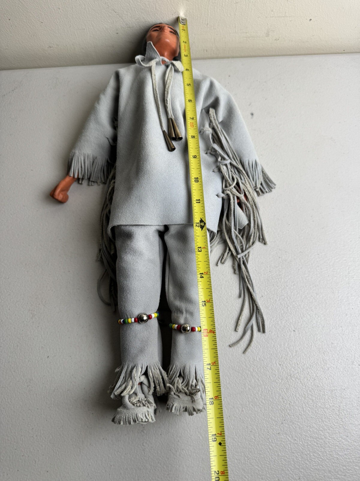 VINTAGE INDIANA STONEWARE NATIVE AMERICAN INDIAN CHIEF DOLL "KOKOMOKO" 1965