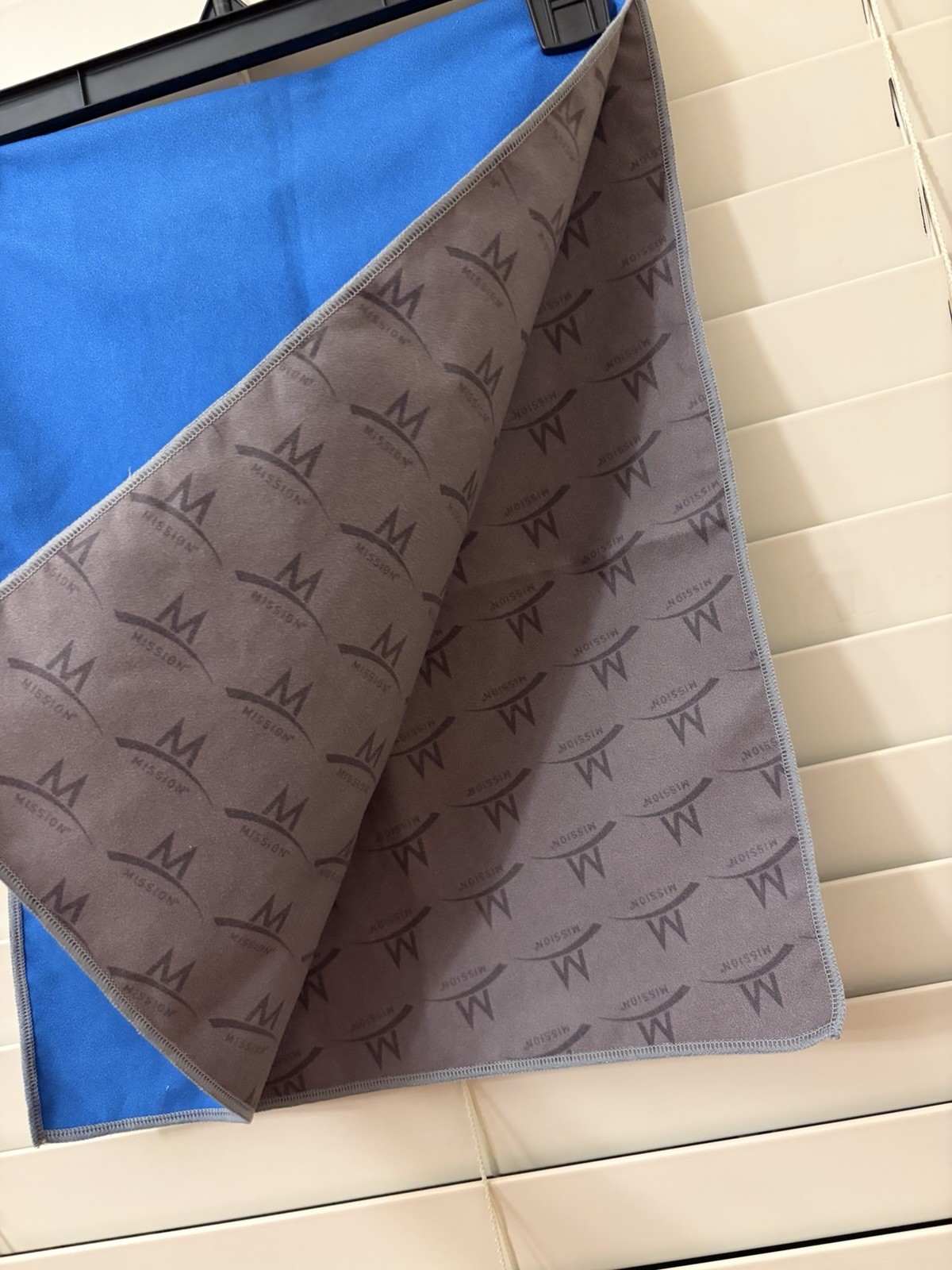 Mission Reusable Cooling Towel Blue 12" x 32” Enduracool Gym Sport Neck Sweat