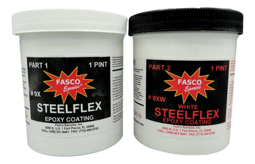 Fasco Epoxies Steelflex White - Epoxy Bottom Coating - Quart Kit