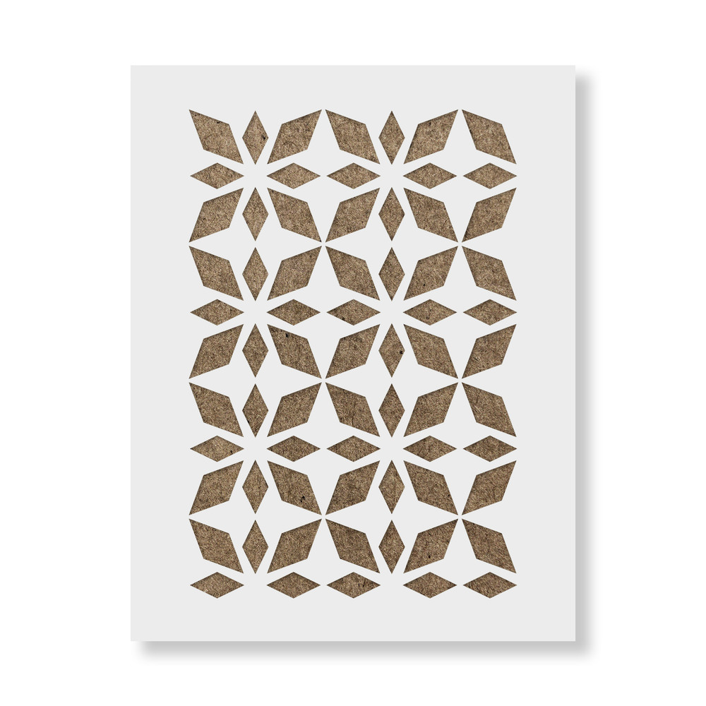 Kaleidoscope Snowflake Pattern Wall Stencil