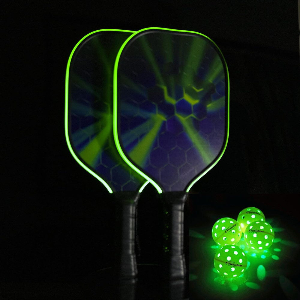 Gen 2 LED Pickleball Balls - Advanced Glow & Balanced Bounce, 4 Pack
