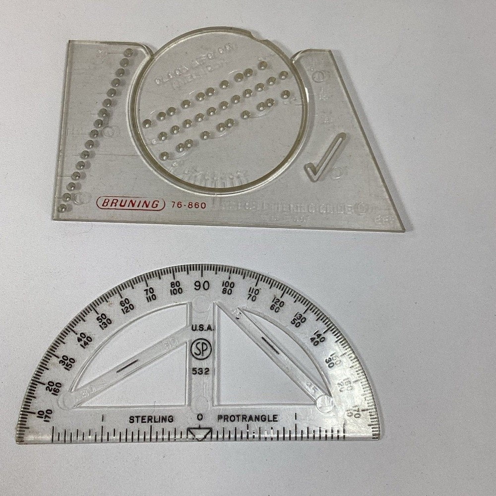 Drafting Stencil Template Lot Engineering Math Art Drawing Geometry Architecture