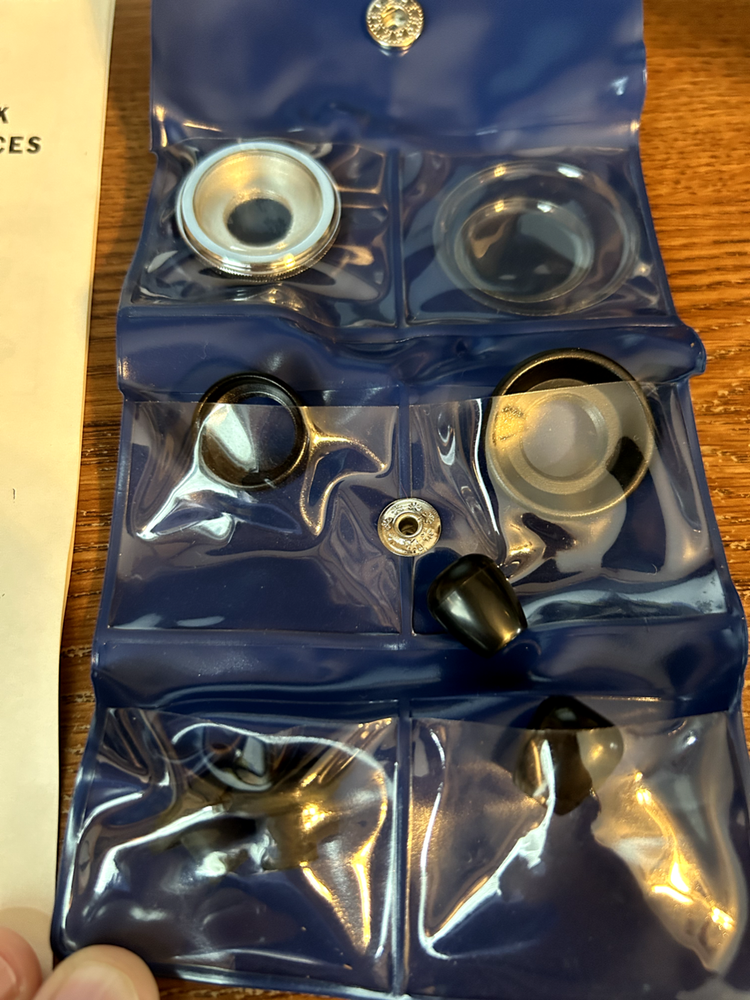Vtg Sprague Rappaport Type Stethoscope 5 Interchangeable Spring-Lock Chestpieces