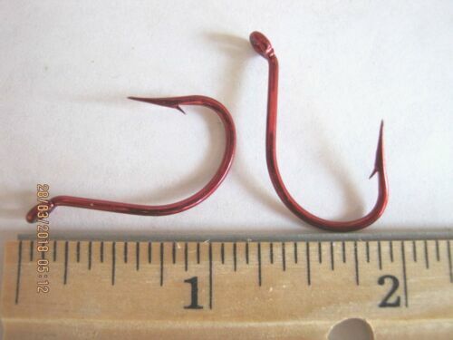 50 Eagle claw HD Red Salmon Octopus Hooks 2/0 Sticky sharp