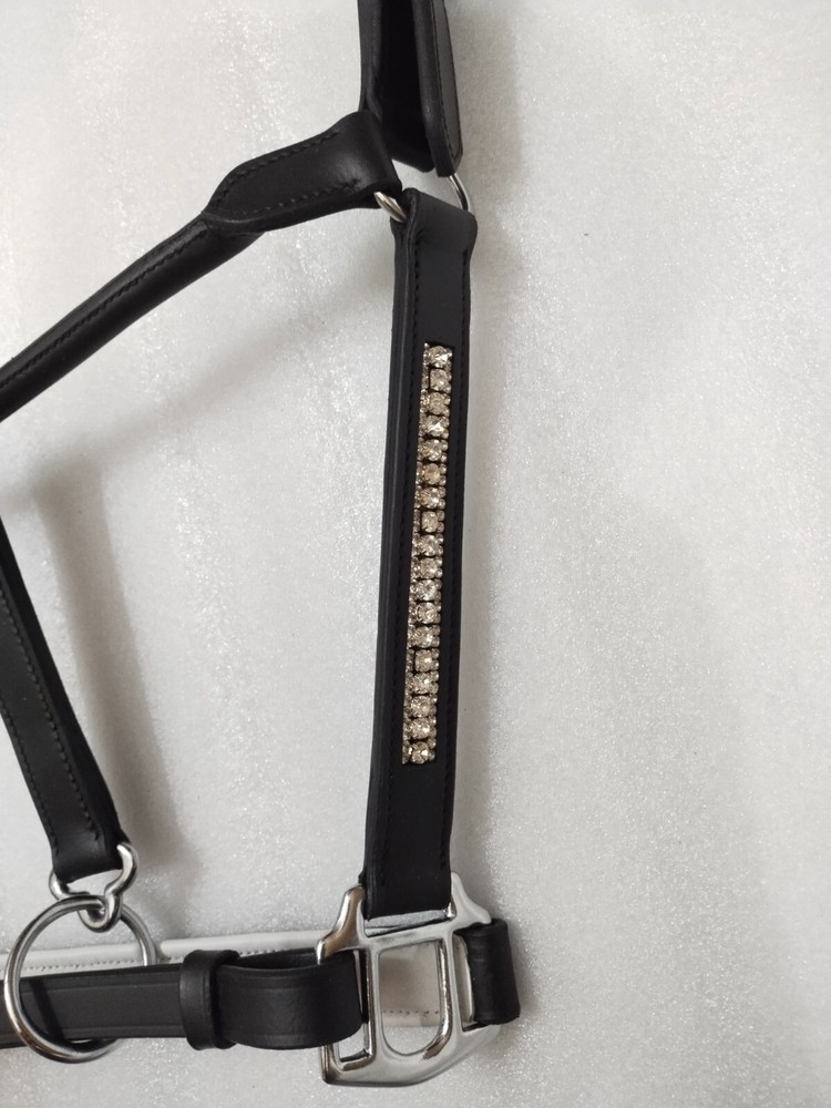 Beautiful Designer Halter White Crystal & White Padding.