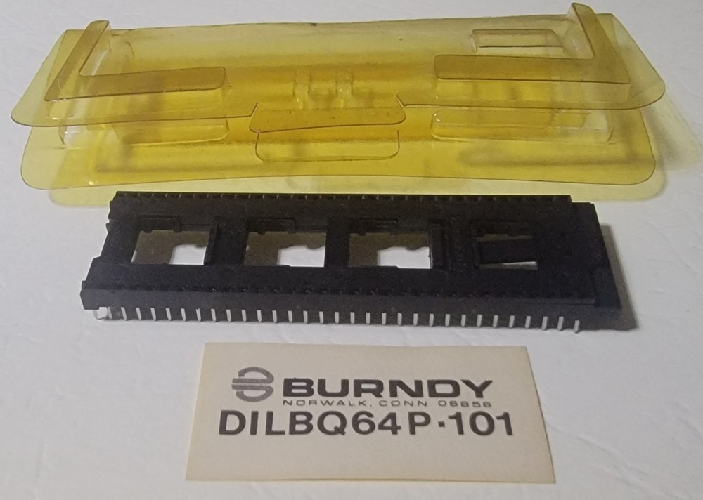 Burndy DILBQ64P-101 TTL Logic Design Test Socket Vintage IC Prototyping Tool