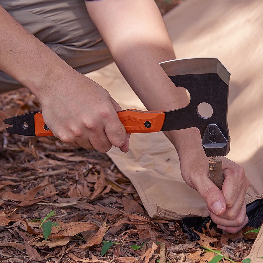 Multi Tool Camp Hatchet, Utility Survival Tool, Axe, Hammer, Crow Bar