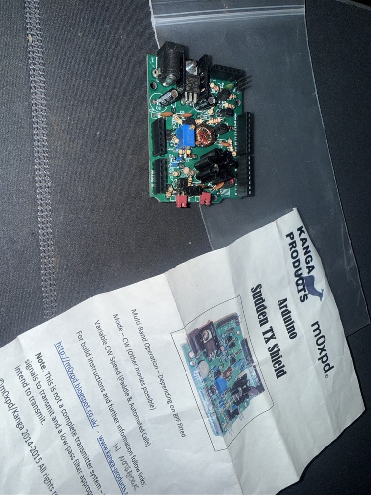 Arduino Sudden Tx Shield MOXPD Kanga Products CW WWW.kanga-products. Co.uk