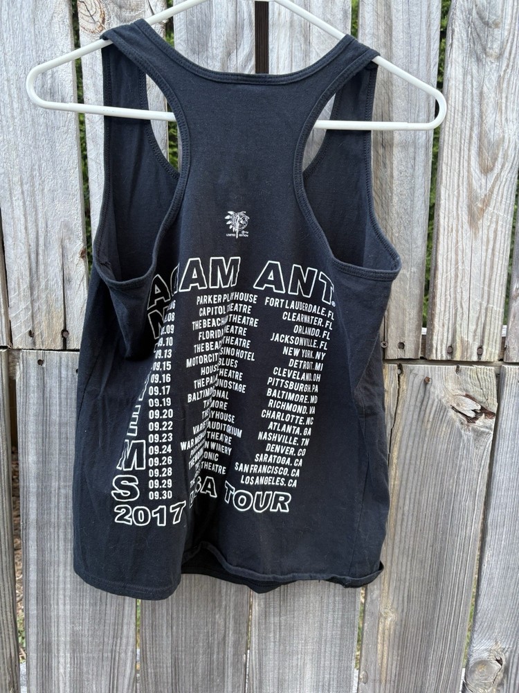 Limited Edition Adam Ant 2017 Concert T-Shirt Tank Top Women’s Med Black