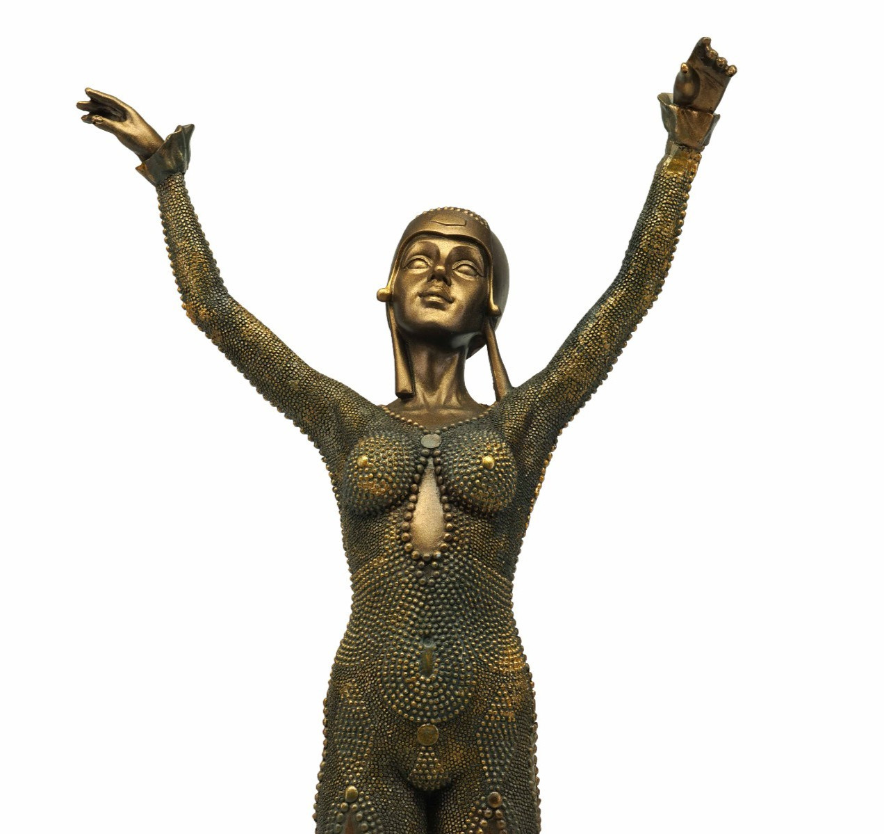 Design Toscano Bronze Finish Demetre Chiparus Durga Dancer Cast Stone Resin 15"