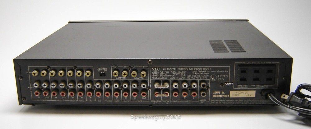 NEC AVD-700 / Digital Surround Processor / 46Z0157