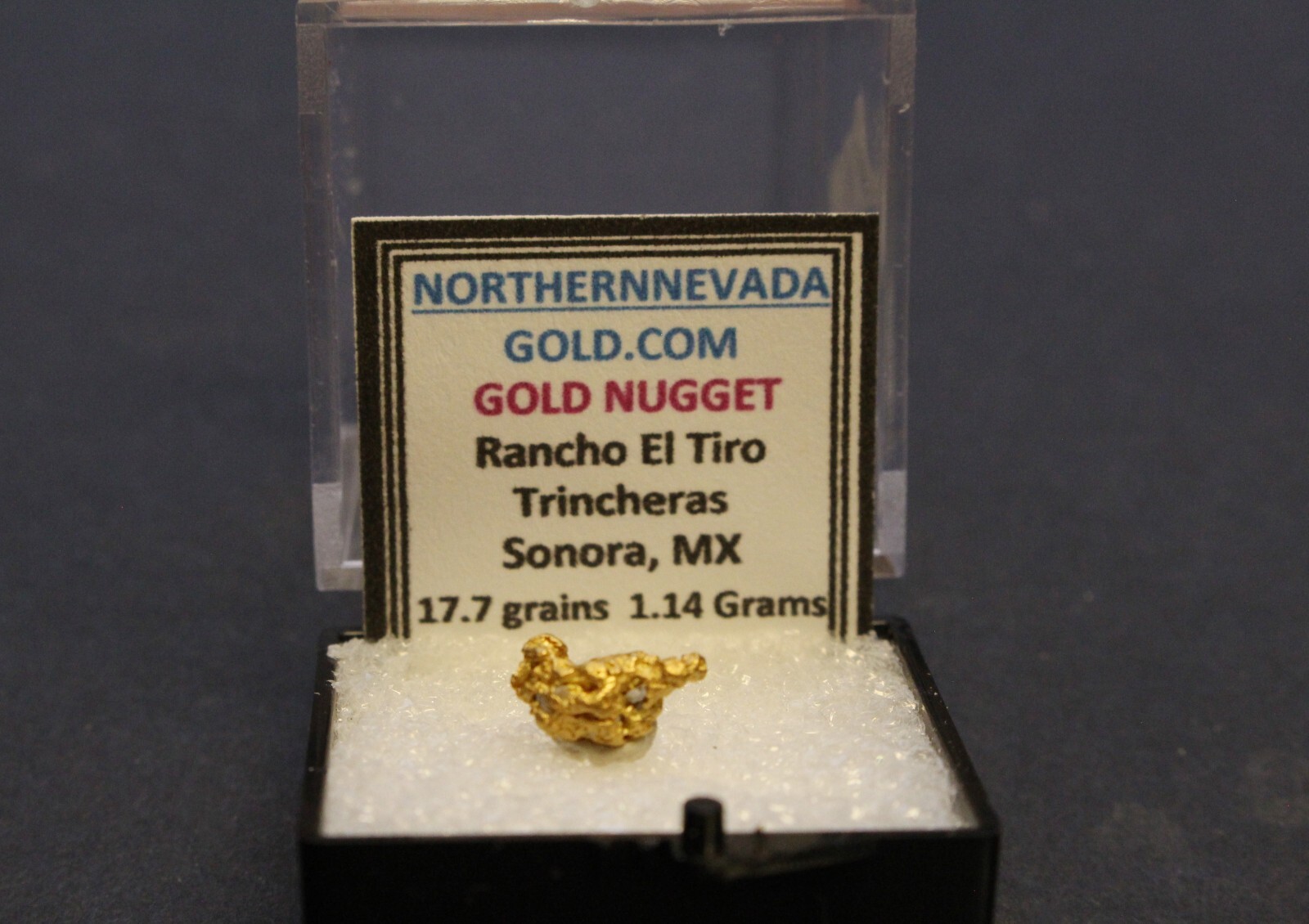 Gold nugget 1.14 Grams Rancho EI Tiro Sonora, Mexico