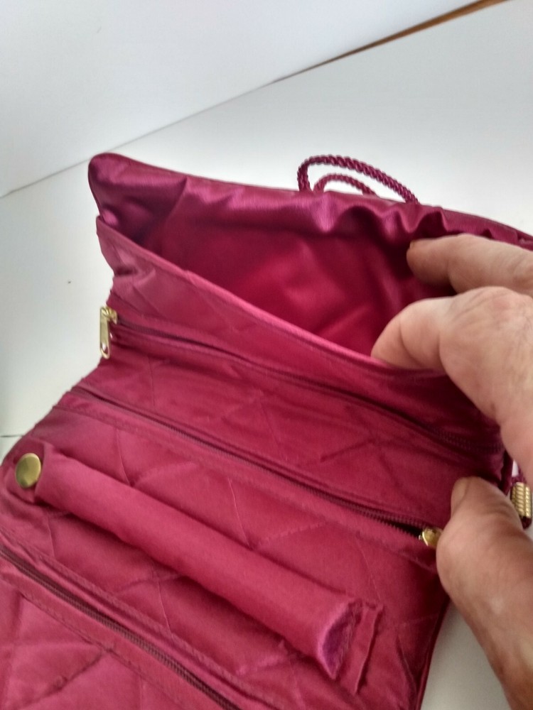 Extravagance Collection Ruby Red Jewelry roll 4 pouch with ring holder by Tote