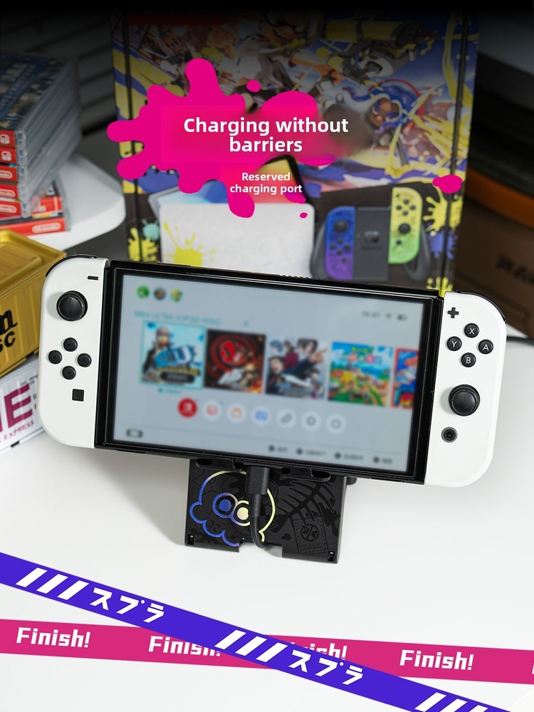Nintendo Switch OLED Lite Splatoon 3 Portable Desktop Stand Game Console Holder